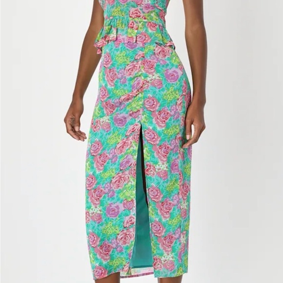 Lulu's NWT Boquet ,Girl, Hey Green Floral Two Piece size S and M *see below - Picture 6 of 6